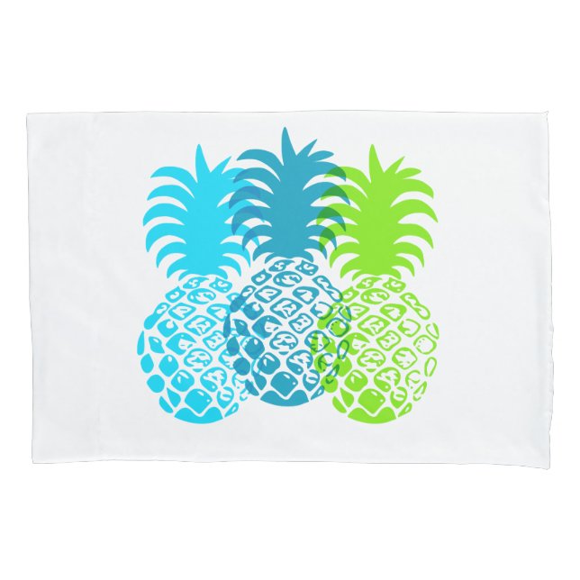 Housse D'oreillers Tropical hawaïen d'ananas de Momona (devant)