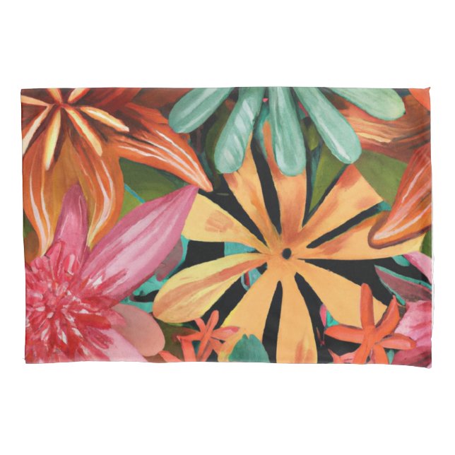 Housse D'oreillers tropical/hawaïen/floral/fleur (devant)