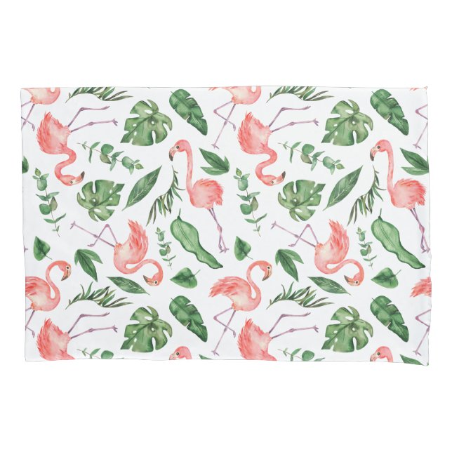 Housse D'oreillers Tropical Pink Flamingo Pattern v2 (devant)
