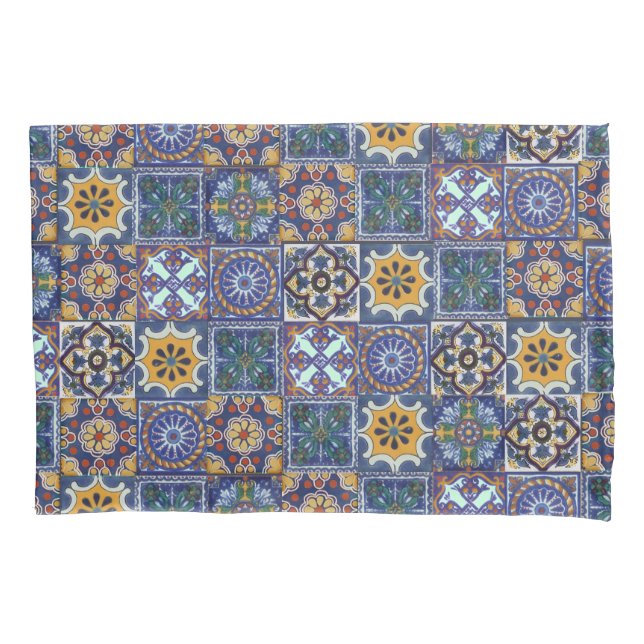 Housse D'oreillers Tuiles de Talavera de Mexicain (devant)