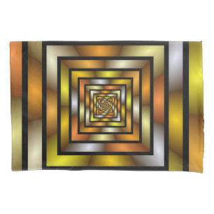 Housse D'oreillers Tunnel lumineux coloré Trippy Fractal Graphisme