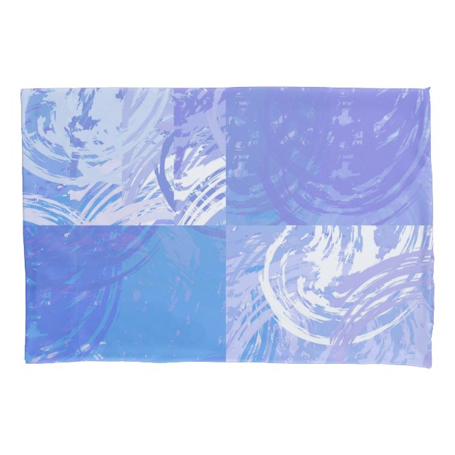 Housse D'oreillers Turquoise et violet Abstrait (devant-gauche)