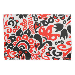 Housse D'oreillers Ukrainian ethnic folk art floral pattern absrtact