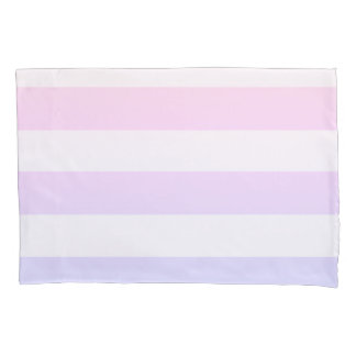 Housse D'oreillers Ulra violet et rose pastel rayures