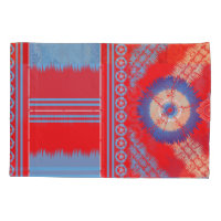 un design d'un motif rouge et bleu