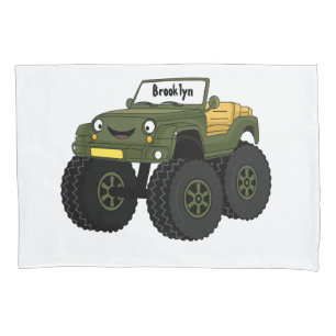 Housse D'oreillers Un Green Monster truck