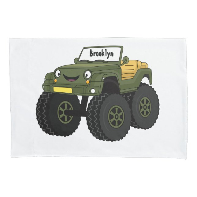 Housse D'oreillers Un Green Monster truck (devant)
