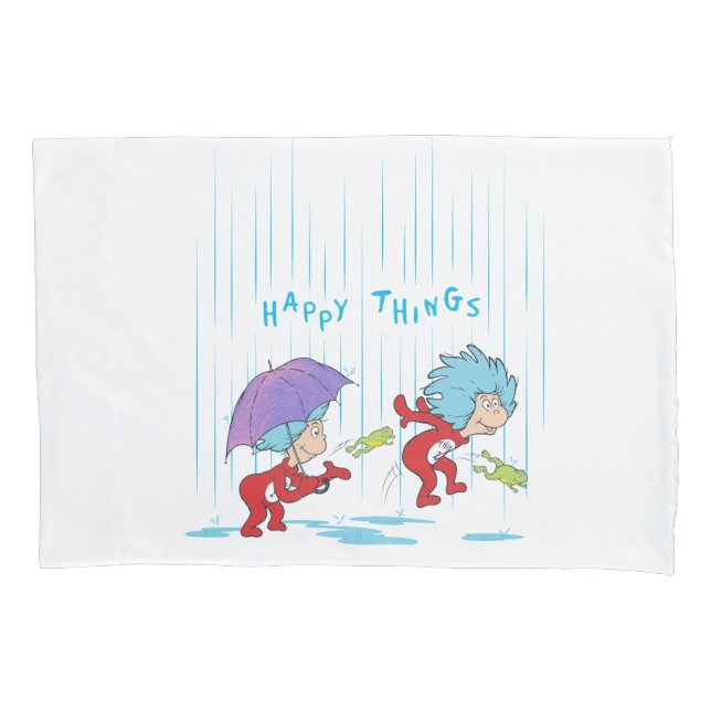 Housse D'oreillers Une chose deux choses heureuses (devant)