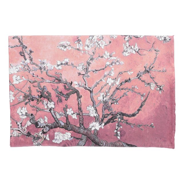 Housse D'oreillers Van Gogh Almond Blossom pêche rose (devant)