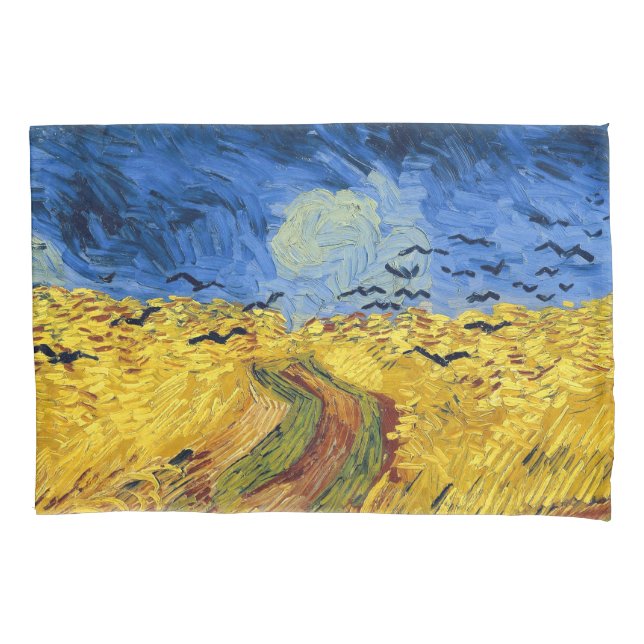 Housse D'oreillers Van Gogh Champs de blé Impressionniste Peinture (devant)