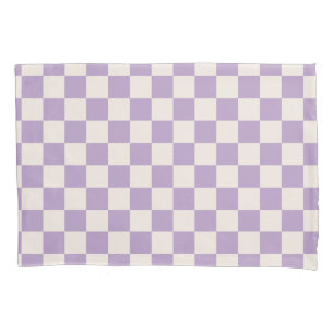 Housse D'oreillers Vérification du pourpre, Motif de tableau de cont
