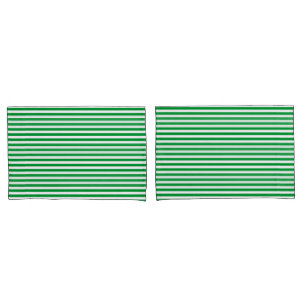 Housse D'oreillers Vert et blanc Vintage Bandes minces