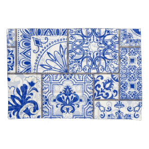 Housse D'oreillers Victorian Majolica : Patchwork Tile Motif.