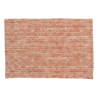 Housse D'oreillers Vieille texture murale en brique rouge.