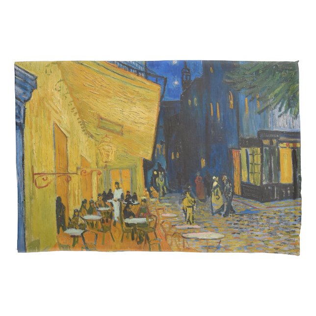 Housse D'oreillers Vincent van Gogh - Café Terrasse en soirée (devant)