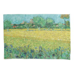 Housse D'oreillers Vincent van Gogh - Champ avec Iris près d'Arles