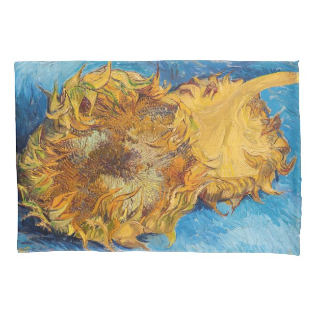 Housse D'oreillers Vincent van Gogh - Deux tournesols coupés (devant)