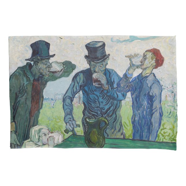 Housse D'oreillers Vincent van Gogh - Les buveurs, après Daumier (devant)