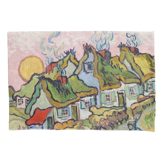 Housse D'oreillers Vincent van Gogh - Maisons et figure (devant)