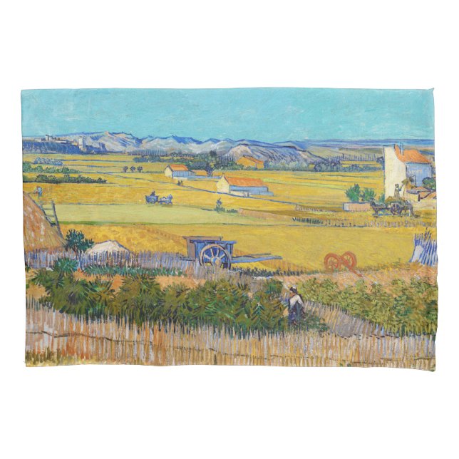 Housse D'oreillers Vincent van Gogh - Récolte à La Crau (devant)