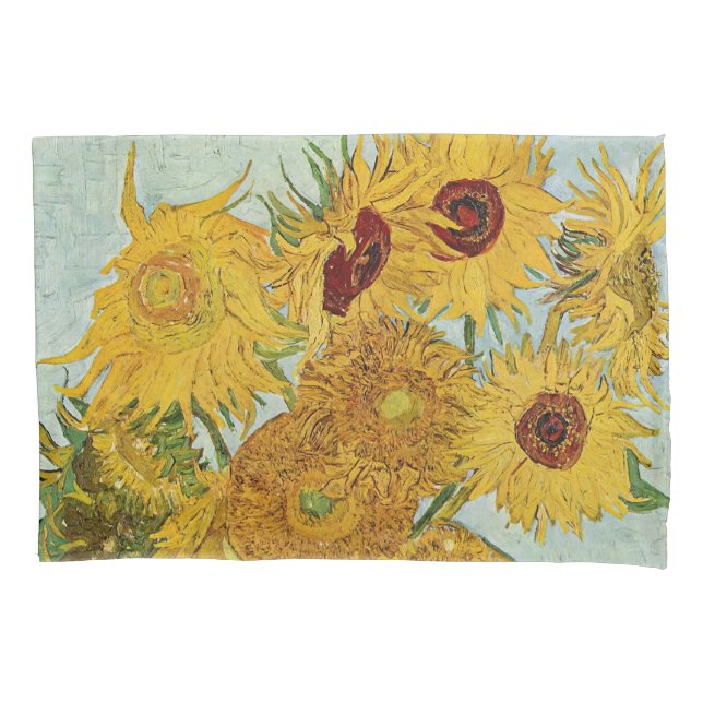 Housse D'oreillers Vincent Van Gogh - Vase avec douze tournesols (devant)