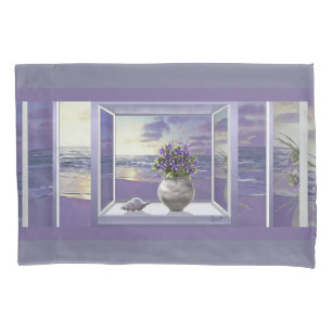Housse D'oreillers violettes dans un bocal de lune