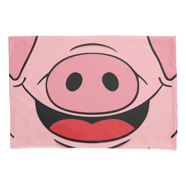 Housse D'oreillers Visage de porc (devant)