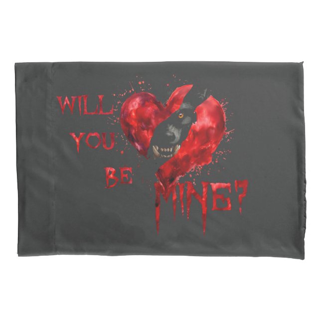 Housse D'oreillers WIll You Be Mine Valentine Shirt (devant)
