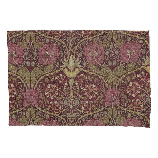 Housse D'oreillers William Morris, Honeysuckle, floral. (devant)