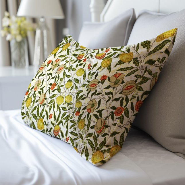 Housse D'oreillers William Morris Pomegranate Lemons Motif Vintage (Créateur téléchargé)