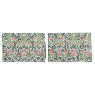 Housse D'oreillers William Morris Vintage Briar Rose Foliage
