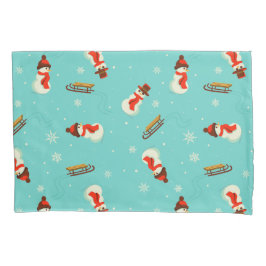 Housse D'oreillers Winter Wonderland Snowmen