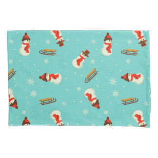 Housse D'oreillers Winter Wonderland Snowmen