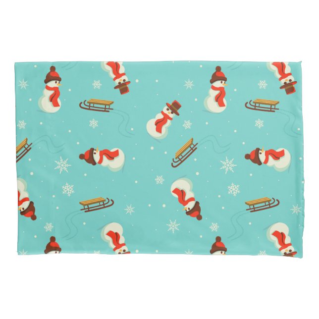 Housse D'oreillers Winter Wonderland Snowmen (devant)