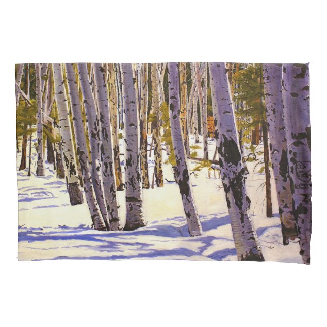 Housse D'oreillers Woodland of Aspen Trees (devant)