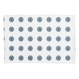 Housse D'oreillers Yeux à points bleu d'Halloween