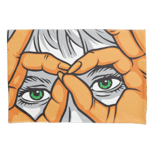 Housse D'oreillers Yeux, mains et visages expressifs : cadrer la beau