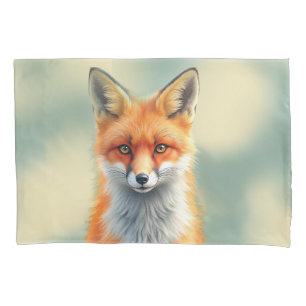 Housse D'oreillers Yeux saisissants d'un renard roux rusé  