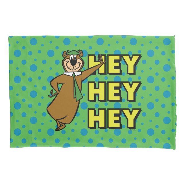 Housse D'oreillers Yogi Bear Hey Hey Hey (devant)