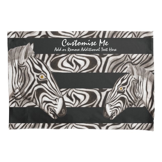 Housse D'oreillers Zebra Head (devant)