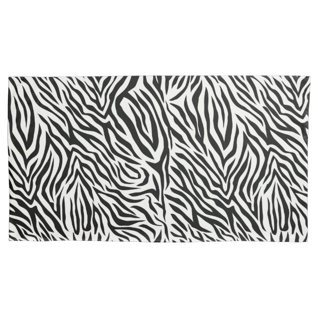 Housse D'oreillers Zebra King Size Coussin Coque Pair (devant-gauche)