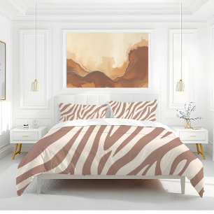 Housse D'oreillers Zebra Print-Mocha Mousse