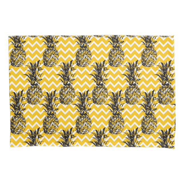 Housse D'oreillers Zigzags d'ananas (devant-gauche)