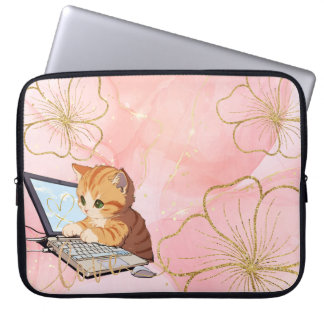 HOUSSE POUR ORDINATEUR PORTABLE 猫のラップトップケース