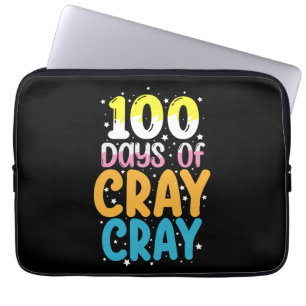 Housse Pour Ordinateur Portable 100 jours de cray cray 100e jour d'école Enseignan