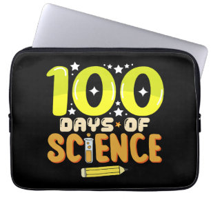 Housse Pour Ordinateur Portable 100 jours de science 100e jour d'école Enseignant