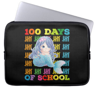 Housse Pour Ordinateur Portable 100 jours d'école sirène enseignant élève