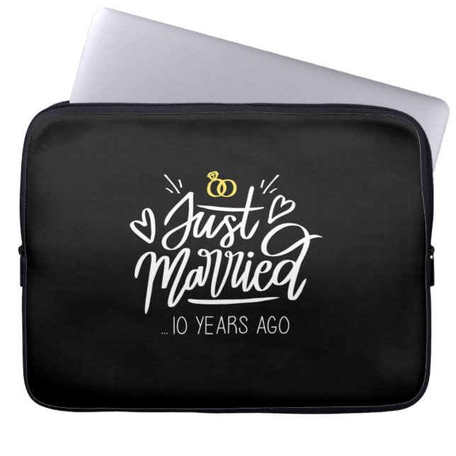 Housse Pour Ordinateur Portable  | 10e anniversaire du Mariage (Devant)