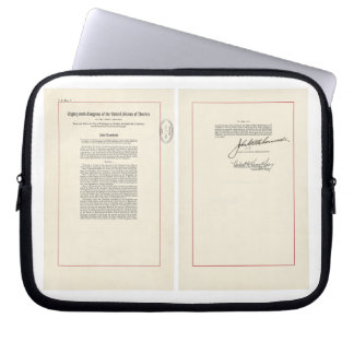Housse Pour Ordinateur Portable 25ème amendement initial Constitution américaine