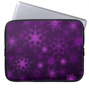 Housse Pour Ordinateur Portable 2d illustration. Abstraits flocons de neige. Saint